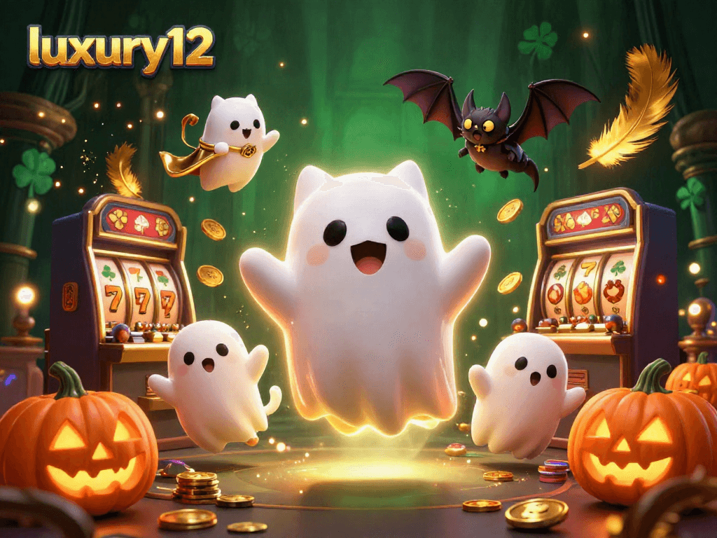 Engage with luxury12 and experience the haunted casino filled with slot machines and glowing jack-o-lanterns.