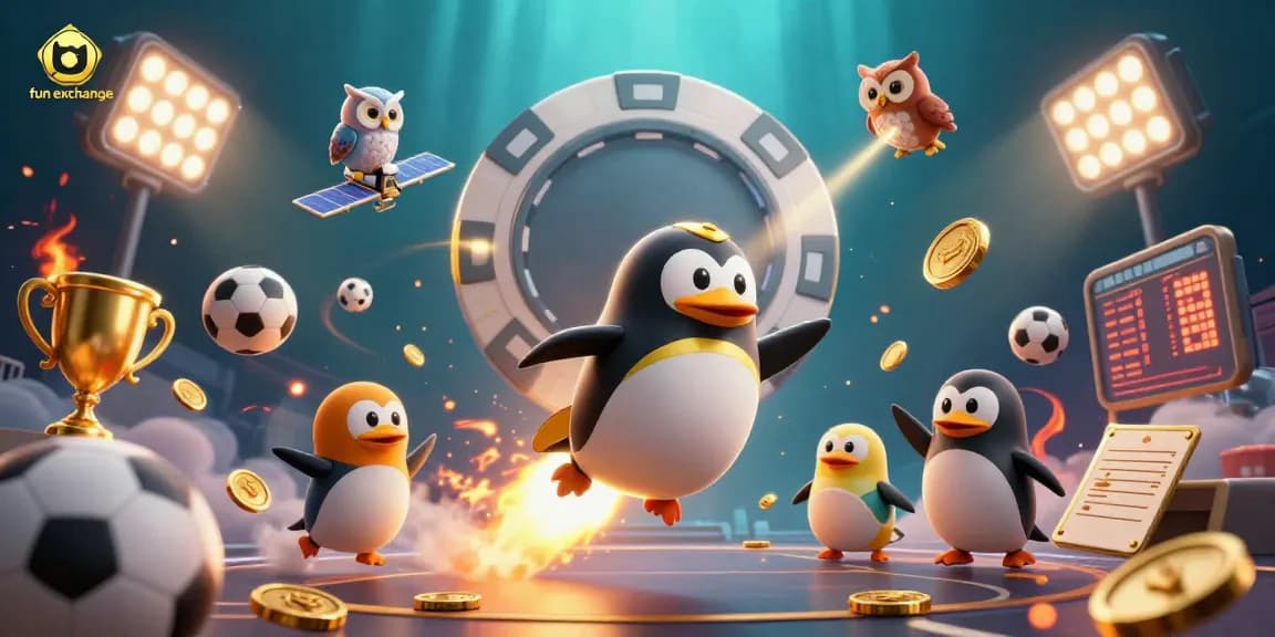 Experience thrilling moments with fun exchange action, where a golden penguin races toward a casino!