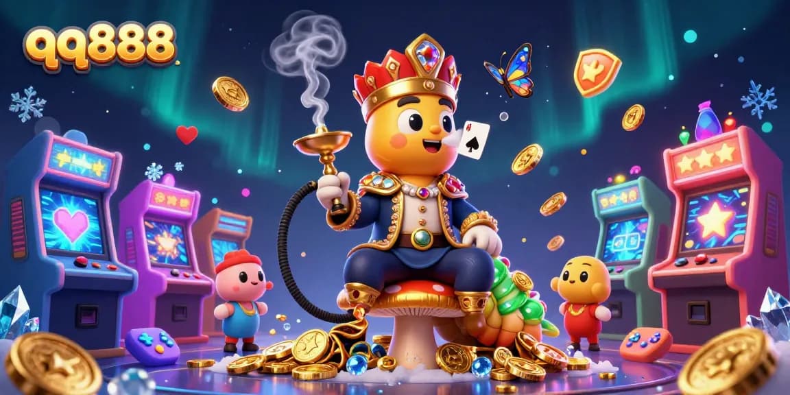 Experience thrilling gameplay with qq888, where vibrant casino elements merge with whimsical characters.