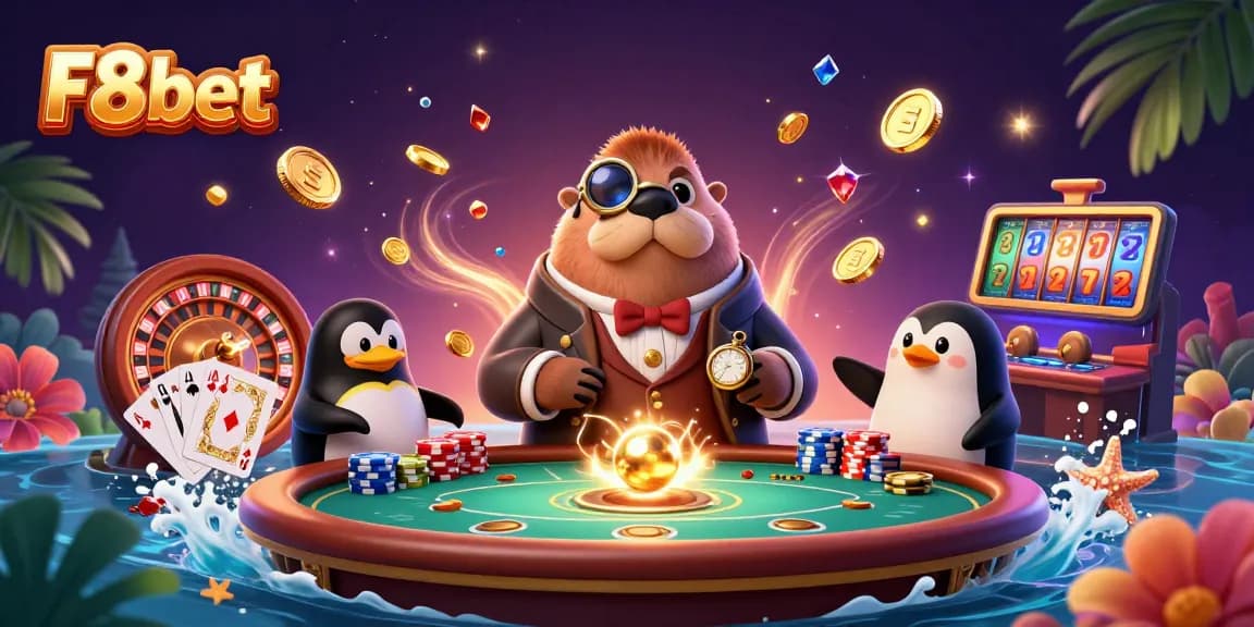 Engage with the exciting world of F8bet through a vibrant underwater poker scene.
