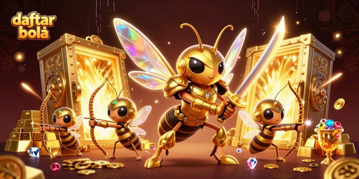 Engage in daftar judi bola with dynamic, colorful treasure and characters ready for action.