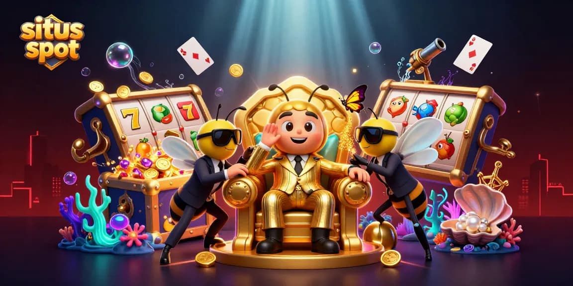 Menggandakan kesenangan di situs slot dengan simbol beruntun, karakter 3D menarik dalam suasana kasino yang hidup.