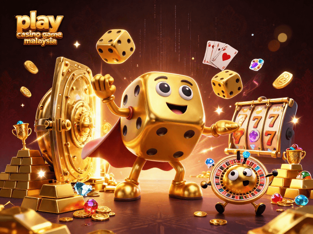 Engage to play casino game malaysia with vibrant cartoon dice and slot elements.