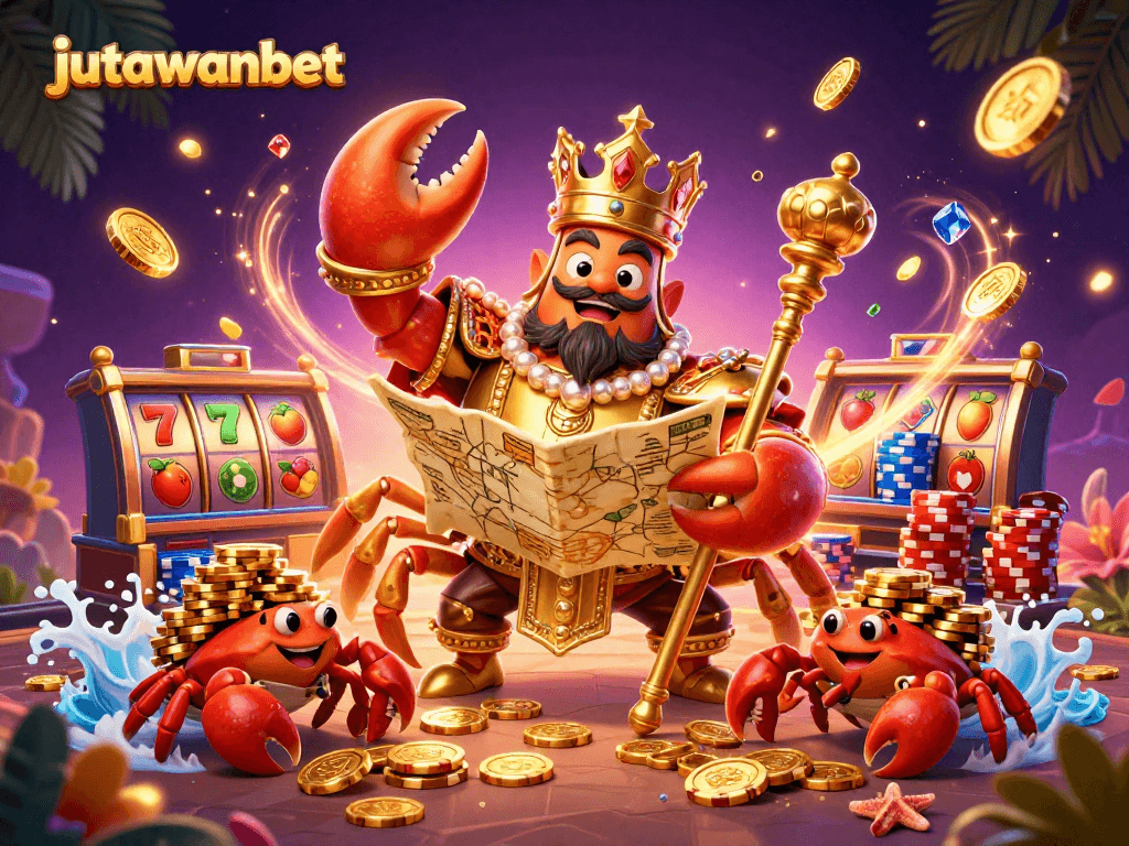 Experience thrilling wins with jutawanbet as a crab emperor rules a casino kingdom.