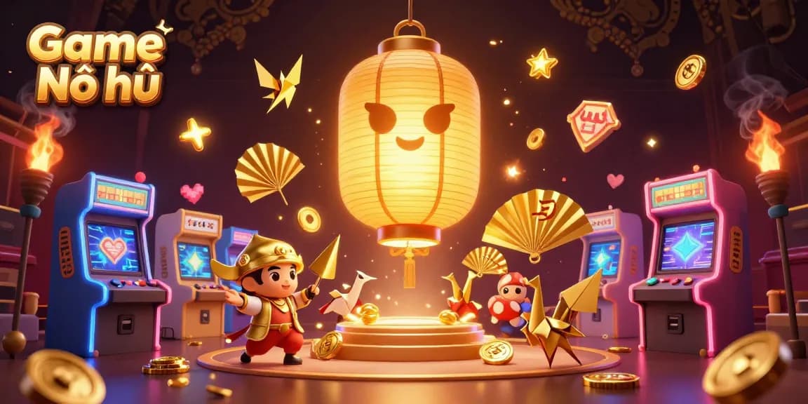 Engage in Game Nổ hũ excitement with vibrant characters and rich casino atmosphere in this 3D scene.