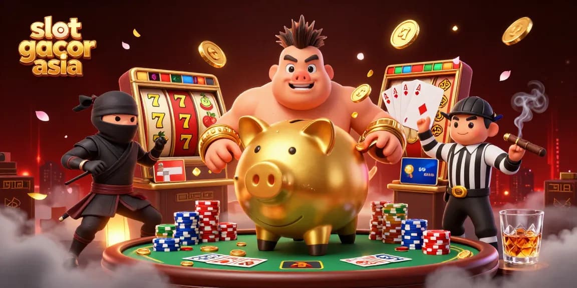 Menangkan permainan slot gacor asia dengan keberuntungan dari tuan piggy bank dan ninja beraksi di kasino yang megah