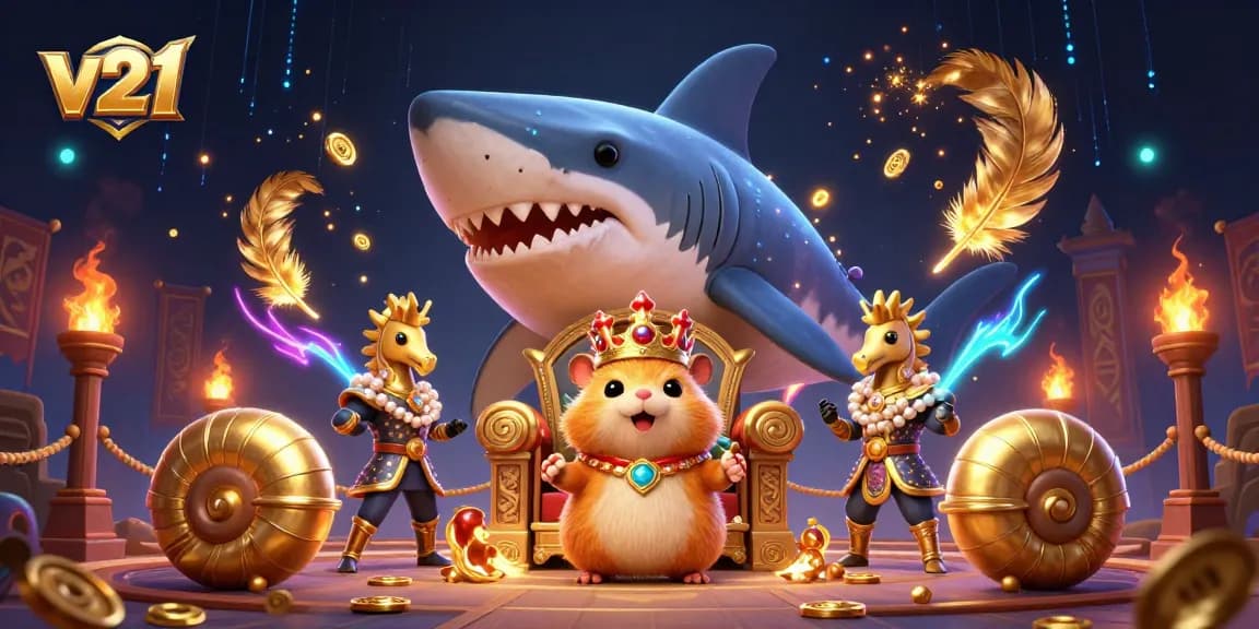 Mainkan v21 dengan keberuntungan hamster raja bertakhta, dijaga kuda laut berperang dan sekaran.