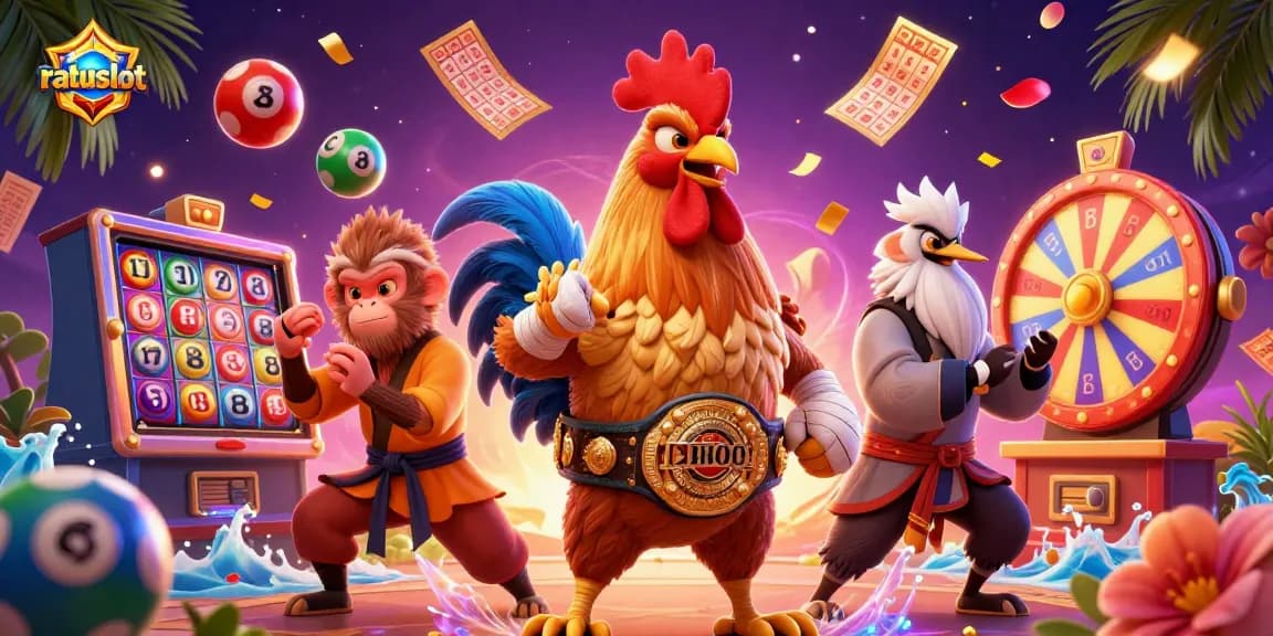 Experience thrilling gameplay with ratuslot featuring dynamic characters and vibrant casino elements.