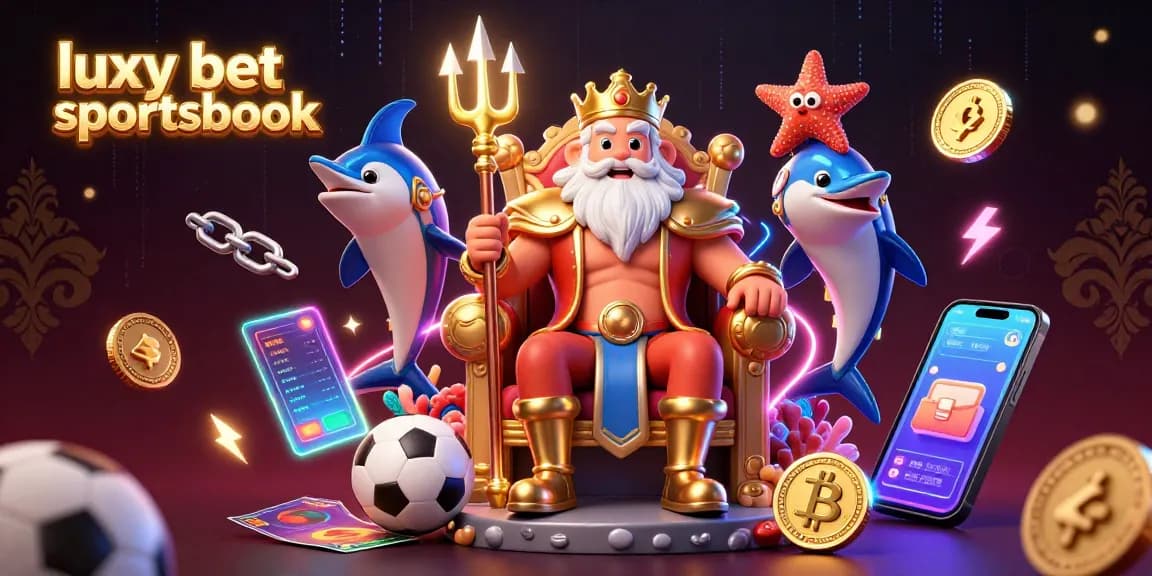 Experience the excitement at luxy bet sportsbook with a vibrant scene featuring sports betting elements.