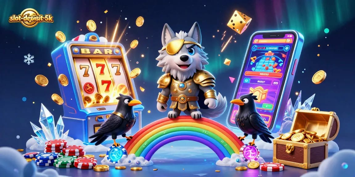 Experience the excitement of jackpot wins at slot-deposit-5k with vivid casino scenes.