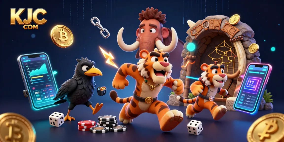 Engaging 3D casino scene from KJC COM showcasing vibrant characters and thrilling game elements.