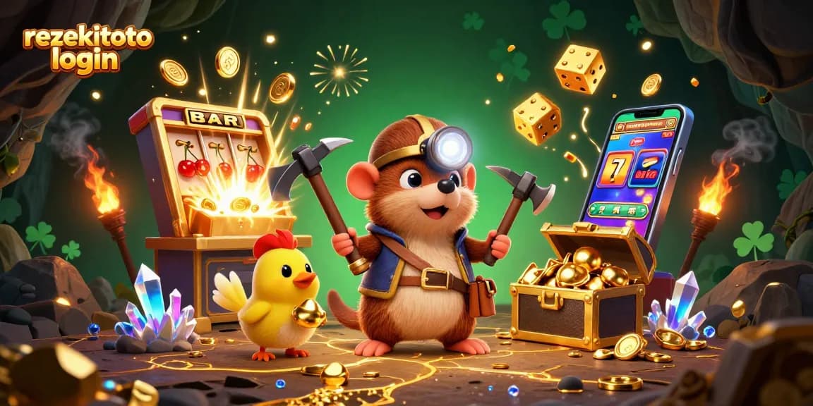 Experience the excitement of rezekitoto login as you engage with our vibrant casino illustration, featuring thrilling game elements.