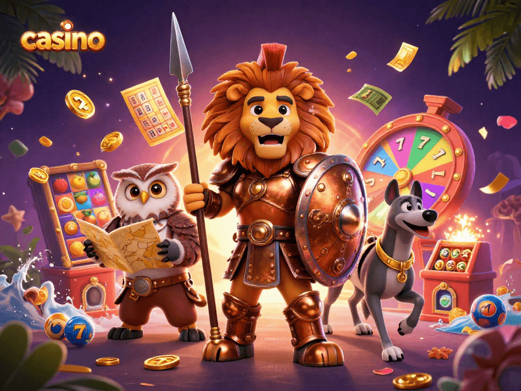 Experience winning strategies at the casino with vibrant symbols and dynamic gaming elements.