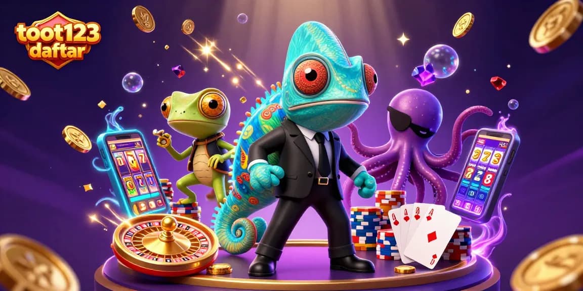 Experience fast and secure gaming with toot123 daftar in this vibrant casino illustration.
