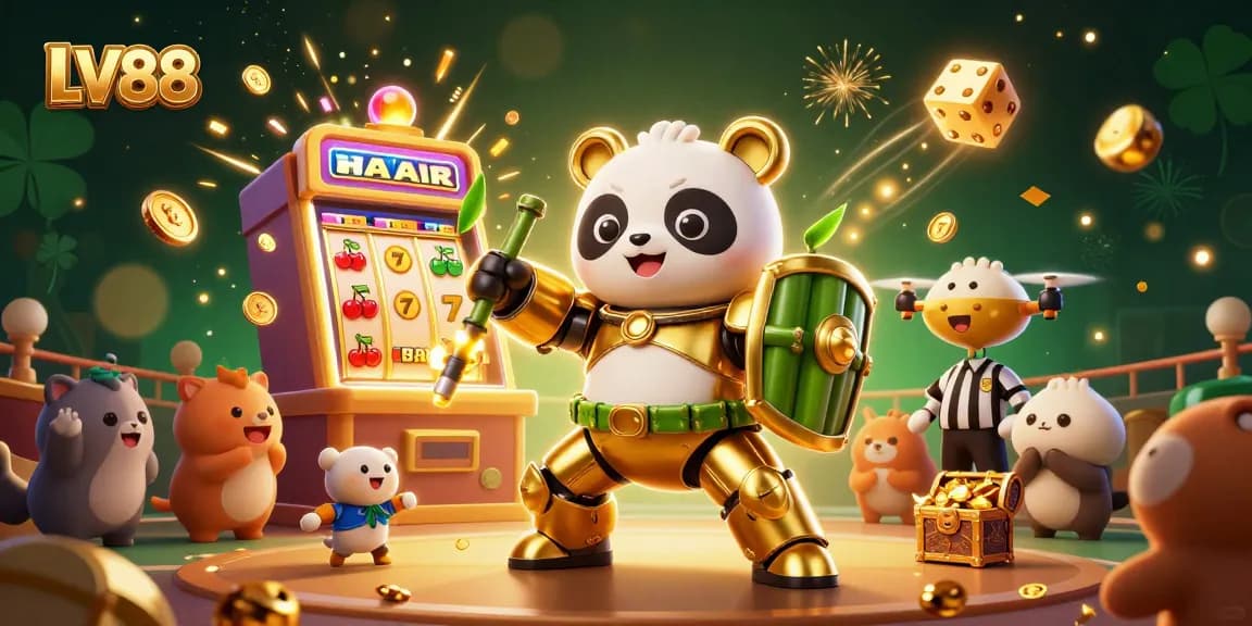 Engage in thrilling action with LV88's vibrant gaming scene featuring immersive slot gameplay.