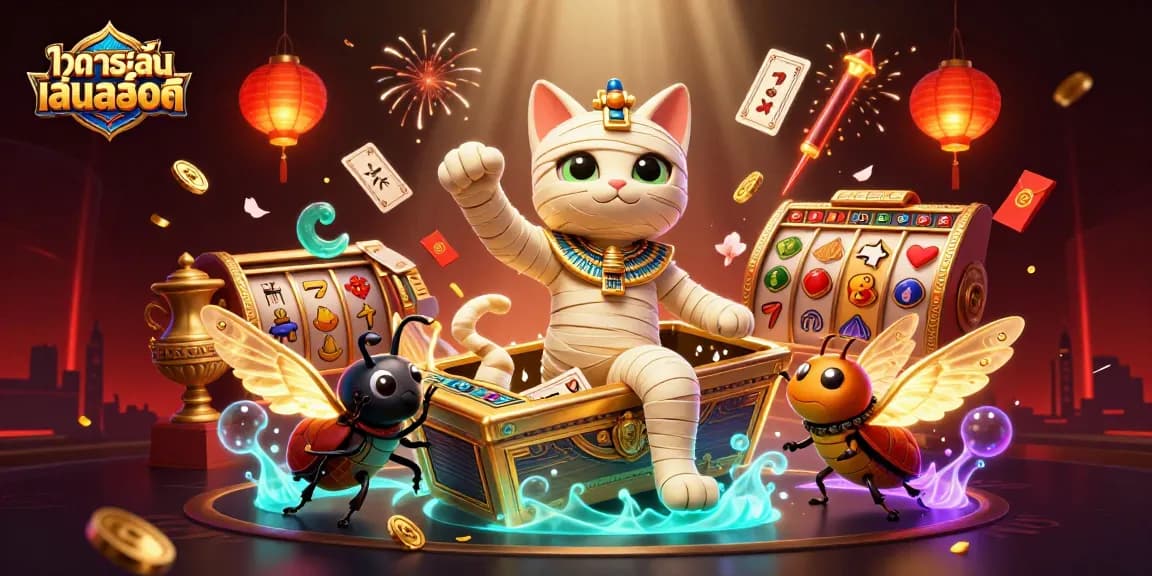 Menikmati pengalaman ทดลองเล่นสล็อต dengan kucing mummy dan scarab di kasino piramida