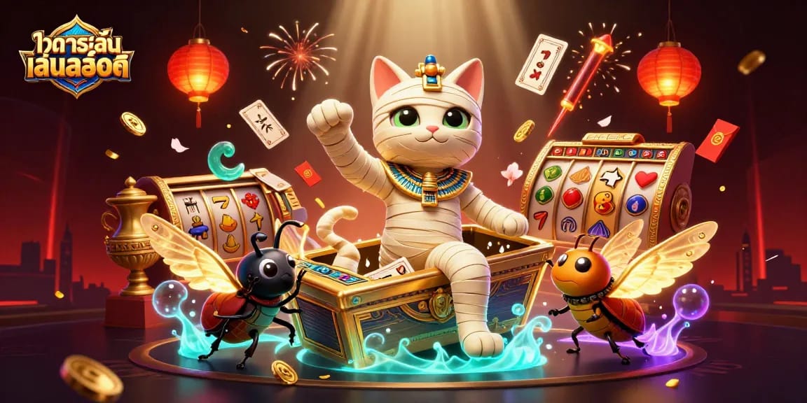 Menikmati pengalaman ทดลองเล่นสล็อต dengan kucing mummy dan scarab di kasino piramida