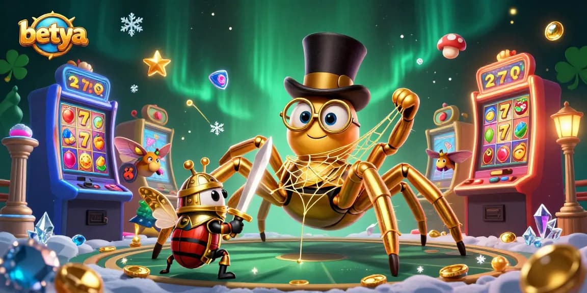 Betya illuminates the excitement of gambling with vibrant characters and engaging slot machines.