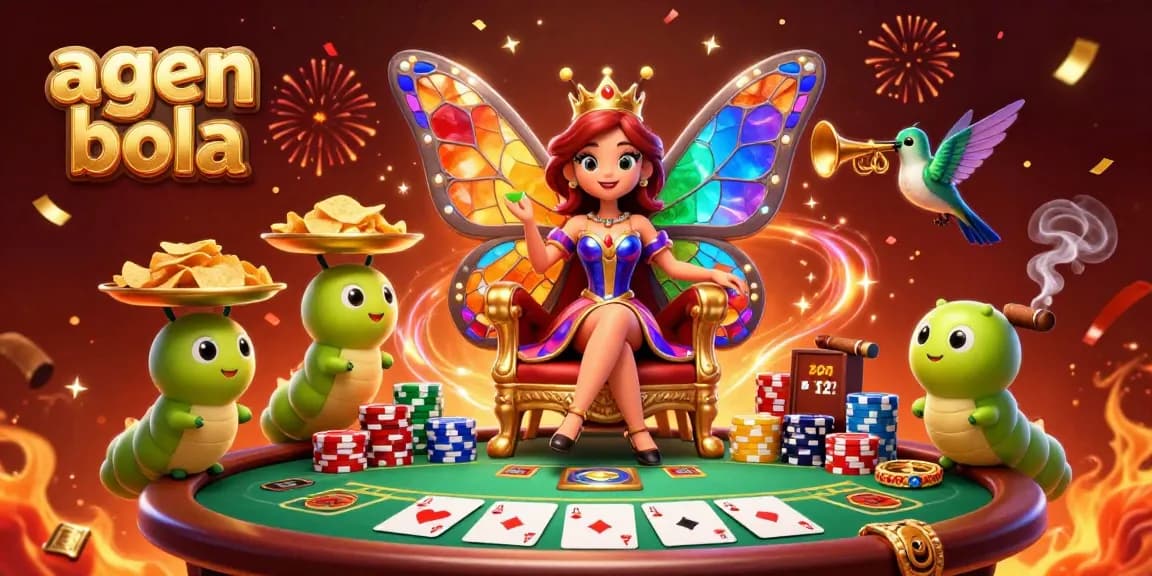 Engage with agen bola for a thrilling betting experience surrounded by vibrant poker elements.