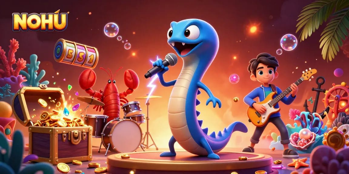 Experience enchanting vibes at NOHU underwater casino with vibrant characters and exciting gaming elements.