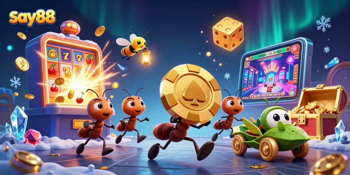 Engage with say88's thrilling online casino experience, featuring extravagant heist elements and vibrant game themes.