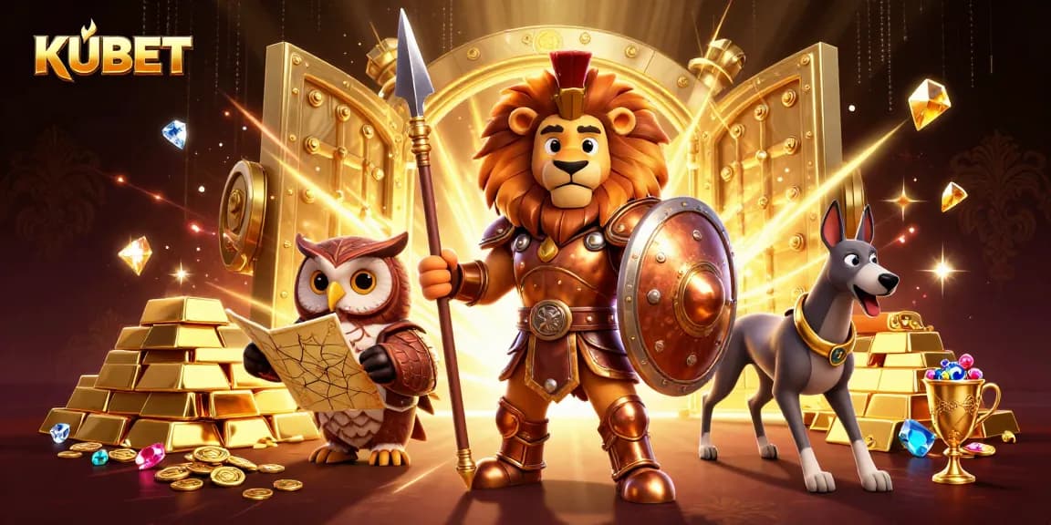KUBET welcomes players to a thrilling casino atmosphere filled with treasures and vibrant characters.