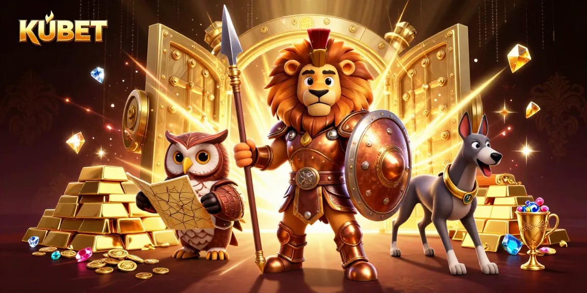 KUBET welcomes players to a thrilling casino atmosphere filled with treasures and vibrant characters.