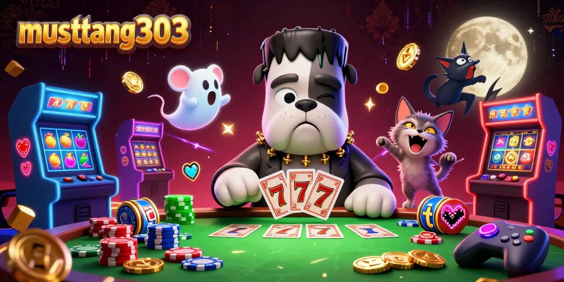 Experience thrilling gameplay with mustang303 at an exciting casino-themed illustration.