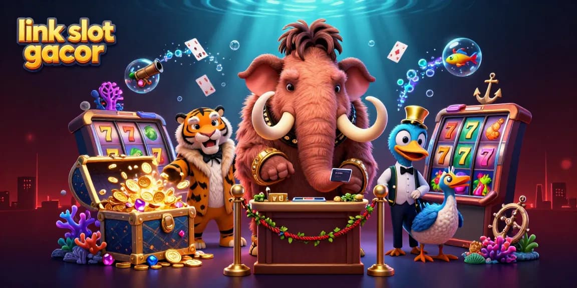 Experience thrilling gameplay with link slot gacor featuring vibrant characters in a casino setting.