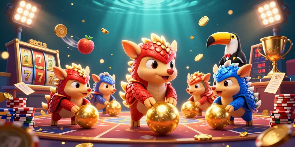 Engage with exciting 88CLB slots, featuring colorful pangolins bowling through chips and jackpots.