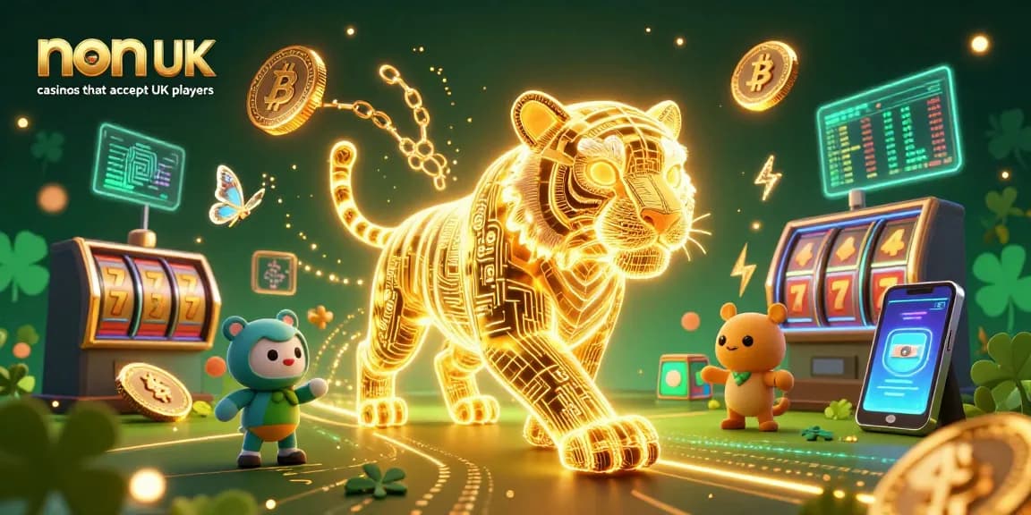 Experience the allure of non UK casinos that accept UK players in an ultra-detailed 3D casino illustration