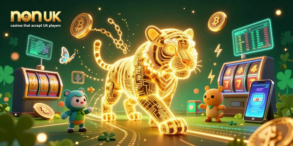 Experience the allure of non UK casinos that accept UK players in an ultra-detailed 3D casino illustration