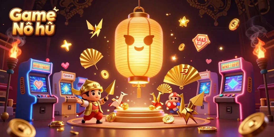 Engage in Game Nổ hũ excitement with vibrant characters and rich casino atmosphere in this 3D scene.