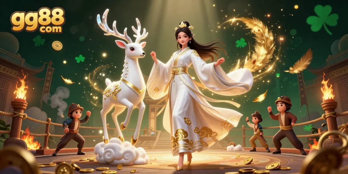 Experience thrilling gameplay at gg88 com with dynamic characters and a vibrant casino backdrop
