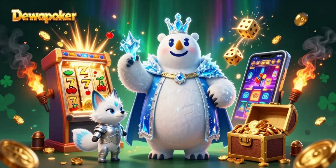 Dewapoker unleashes gaming excitement with vibrant slots, golden treasures, and energetic characters.