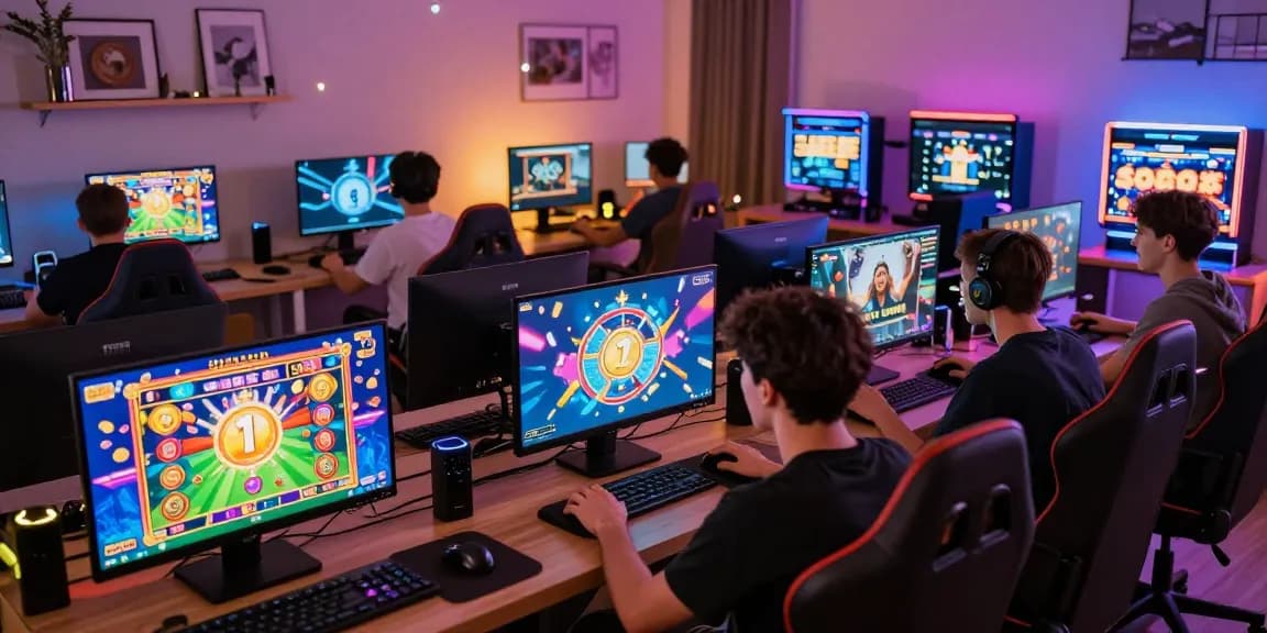 Pengalaman bermain situs slot gacor dengan pemain merayakan kemenangan jackpot dengan suasana ceria.