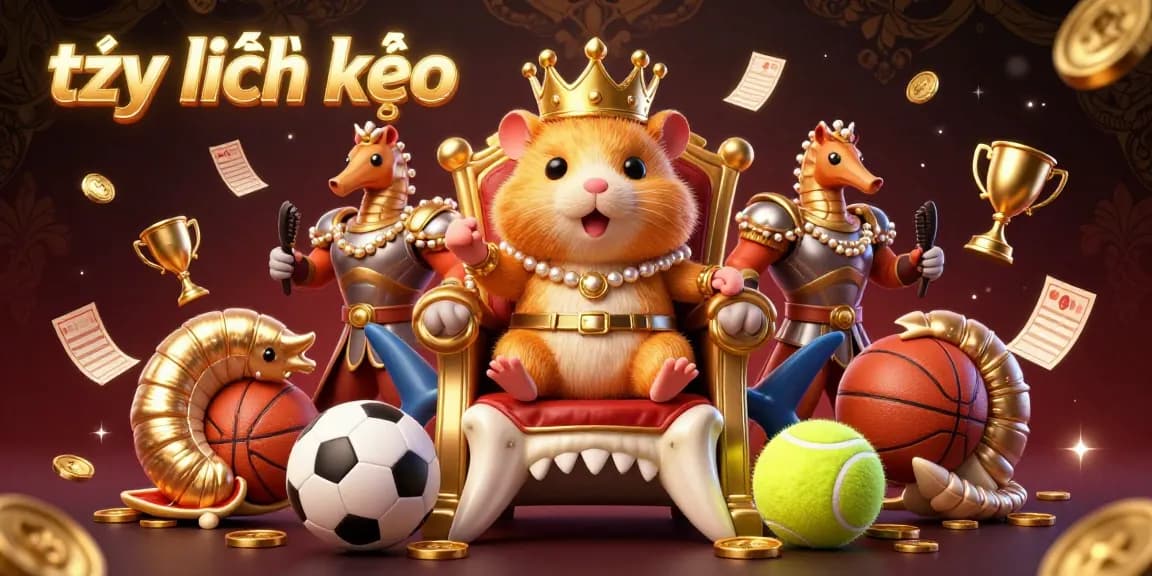 Experience the thrill of tỷ lệ kèo with expert golden hamster king ruling a vibrant sports betting kingdom.