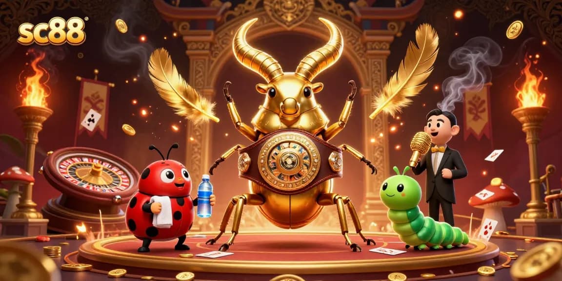 Engage with exciting sc88 casino games in a vibrant atmosphere featuring dynamic characters and elements.