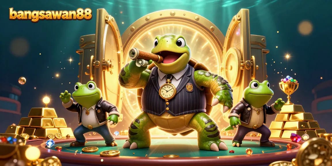 Experience thrilling slots at bangsawan88 with our vibrant casino-themed illustration.