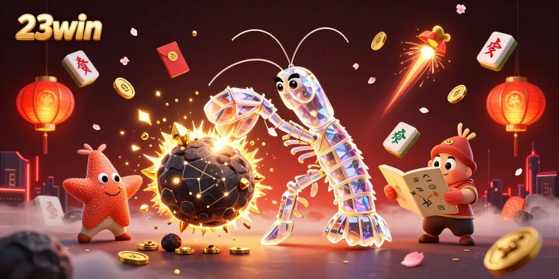 Experience thrilling gaming at 23win with a vibrant illustration of a galactic sea battle.