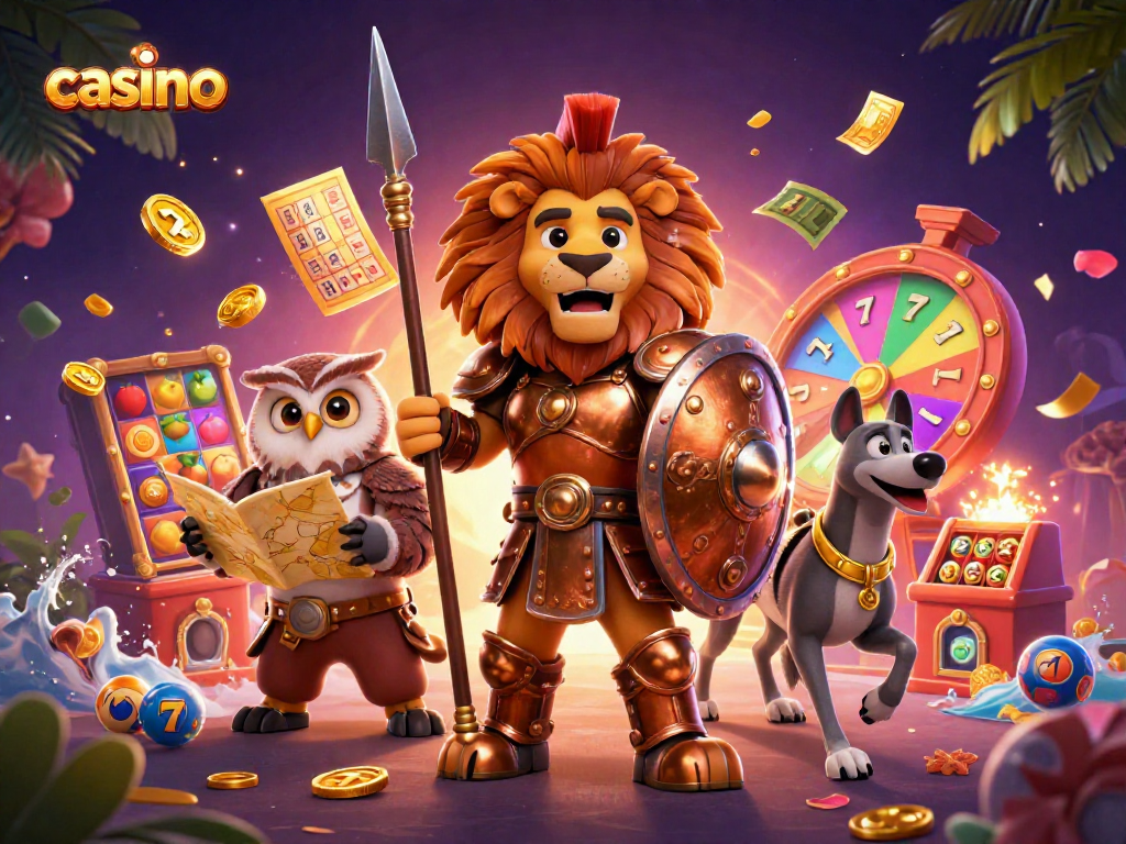Experience winning strategies at the casino with vibrant symbols and dynamic gaming elements.