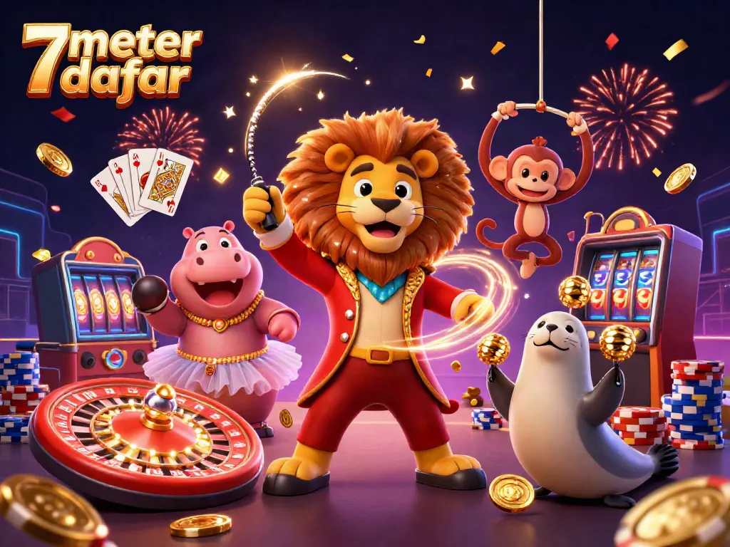 Experience the thrilling betting action at 7meter daftar with dynamic casino elements and vibrant characters.