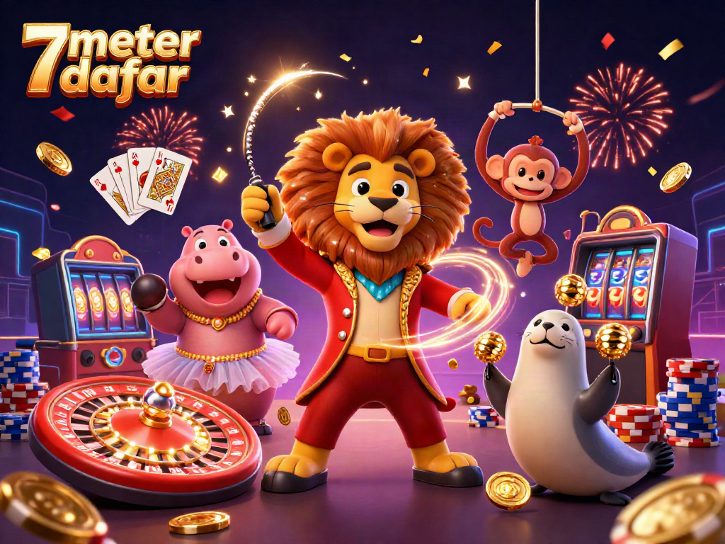 Experience the thrilling betting action at 7meter daftar with dynamic casino elements and vibrant characters.