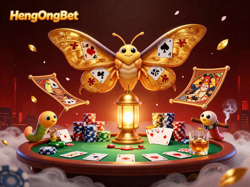 Experience exciting gaming at HengOngBet with vibrant scenes of poker action.