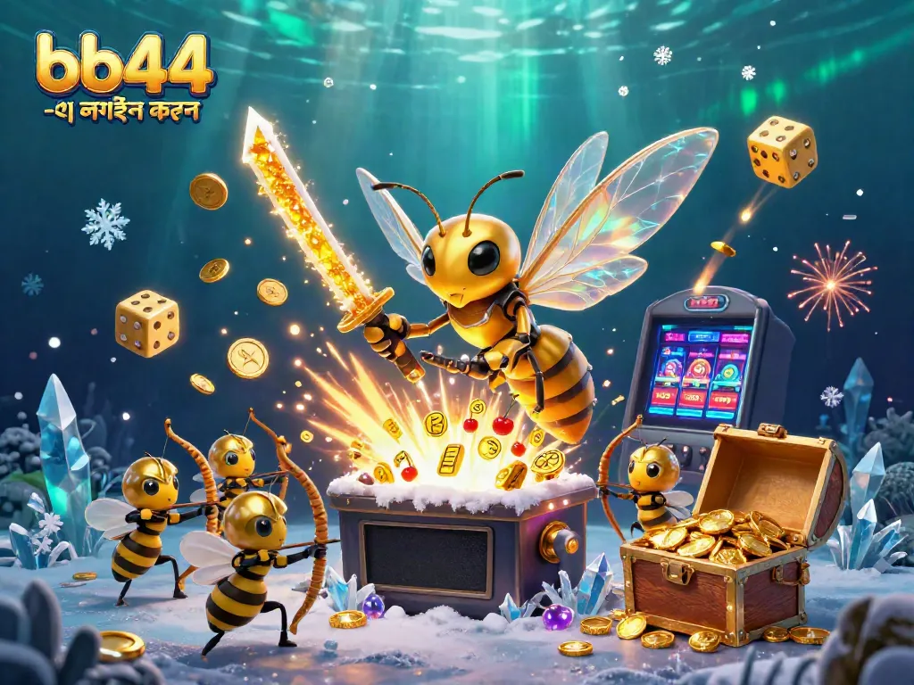 Experience the thrill of bb44 -এ লগইন করুন with vibrant 3D casino action illustration featuring dynamic gaming elements.