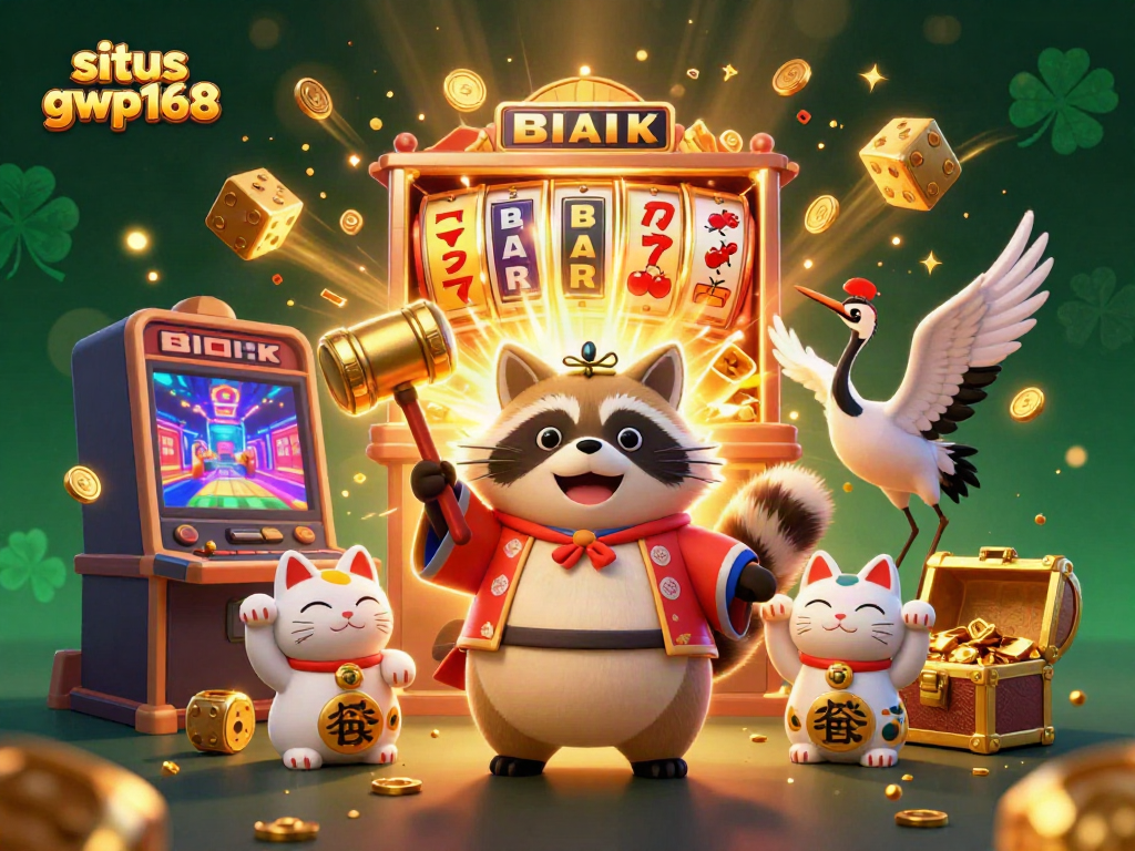 Gali keberuntungan di situs gwp168 dengan tanuki ceria dan mesin slot yang meledak dalam koin.