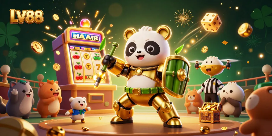 Engage in thrilling action with LV88's vibrant gaming scene featuring immersive slot gameplay.