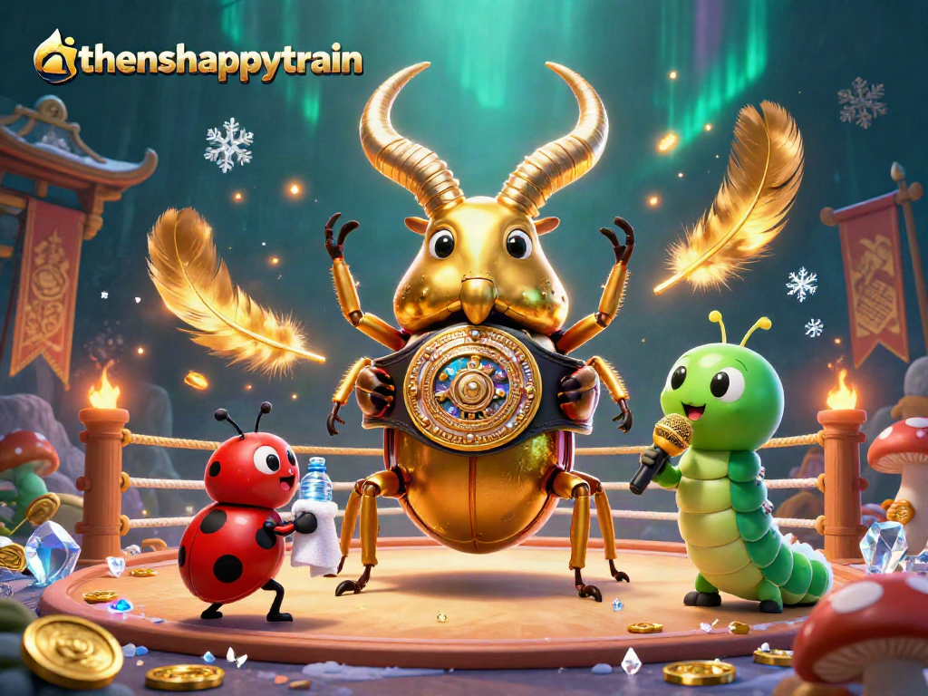 Experience the thrill of athenshappytrain with charming characters in a vibrant casino scenario.