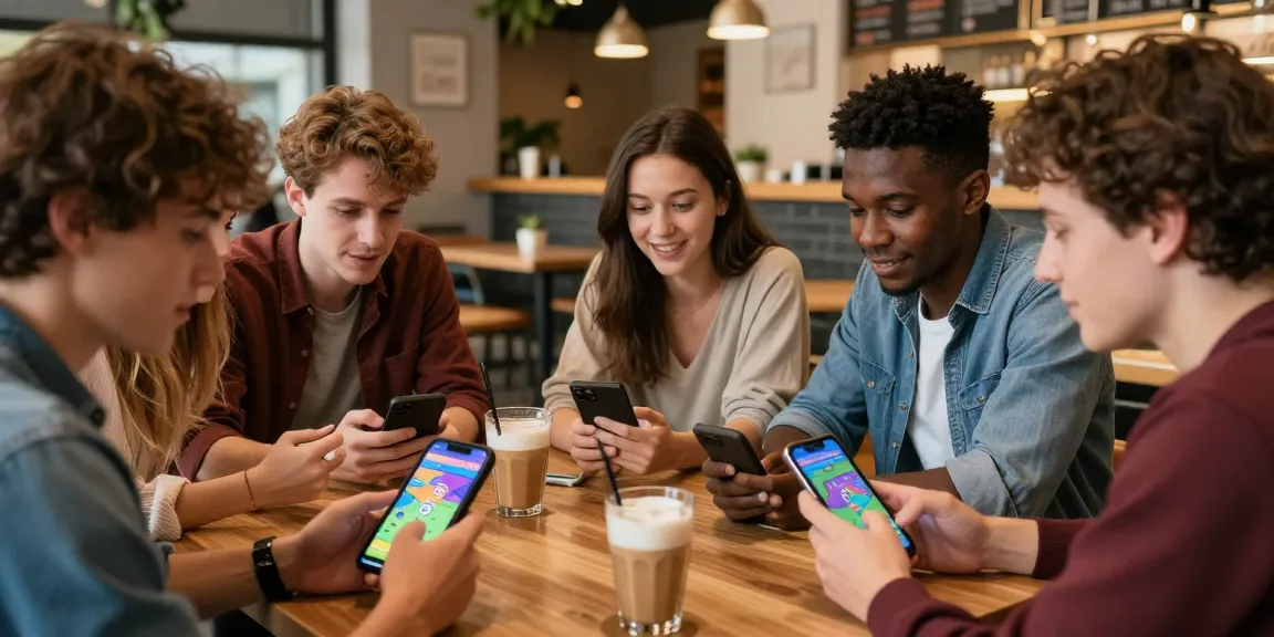 Tiranga Game colour prediction game scene with friends enjoying social gaming in a café.