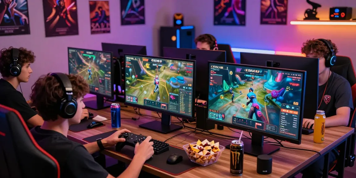 Gamers enjoying CIKA4D multiplayer gaming experience in a vibrant setup.